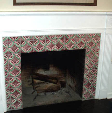 Ceramic Tile Fireplace Surround by George Woideck of Artisan Architectural Ceramics